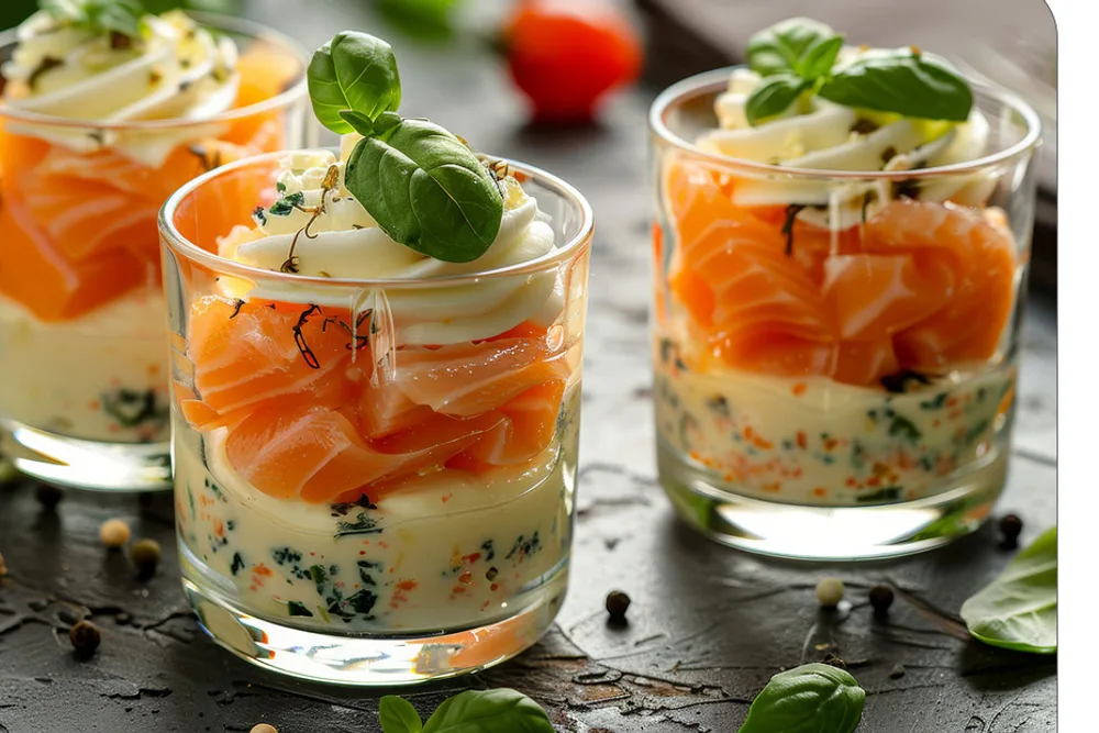 Salate im Glas